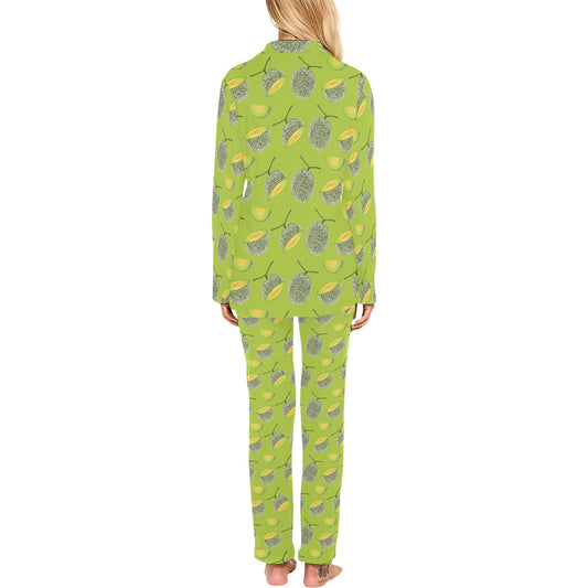 Cantaloupe Pattern Print Design 03 Women's Long Pajama Set
