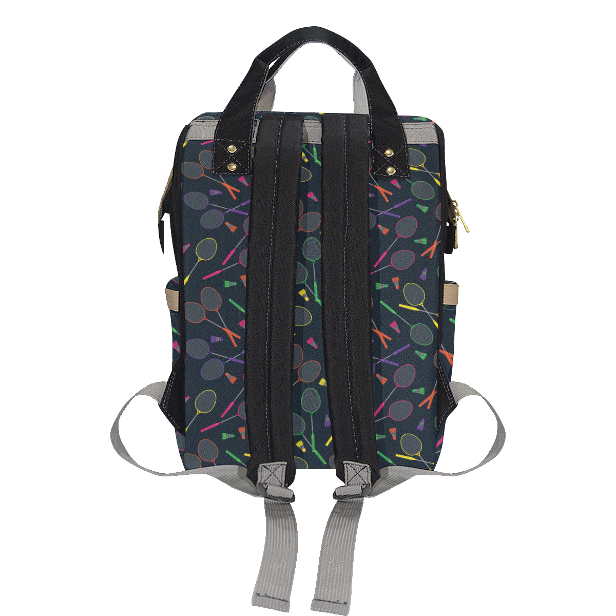 Badminton Pattern Print Design 04 Diaper Bag Backpack