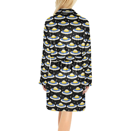 UFO Print Design LKS303 Women's Fleece Robe