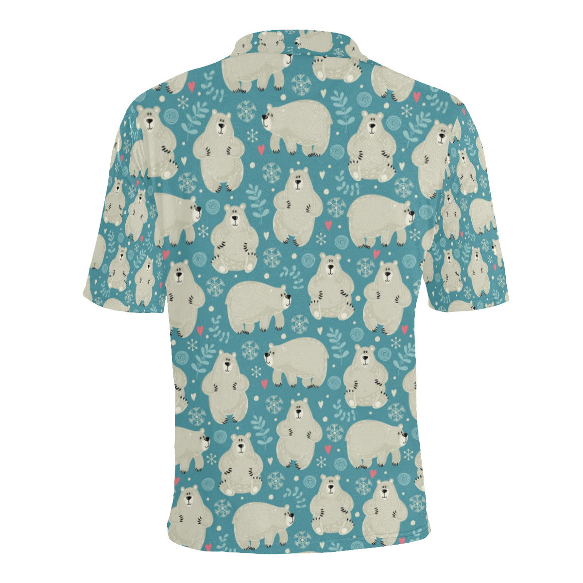 Bear Pattern Print Design BE04 Men Polo Shirt