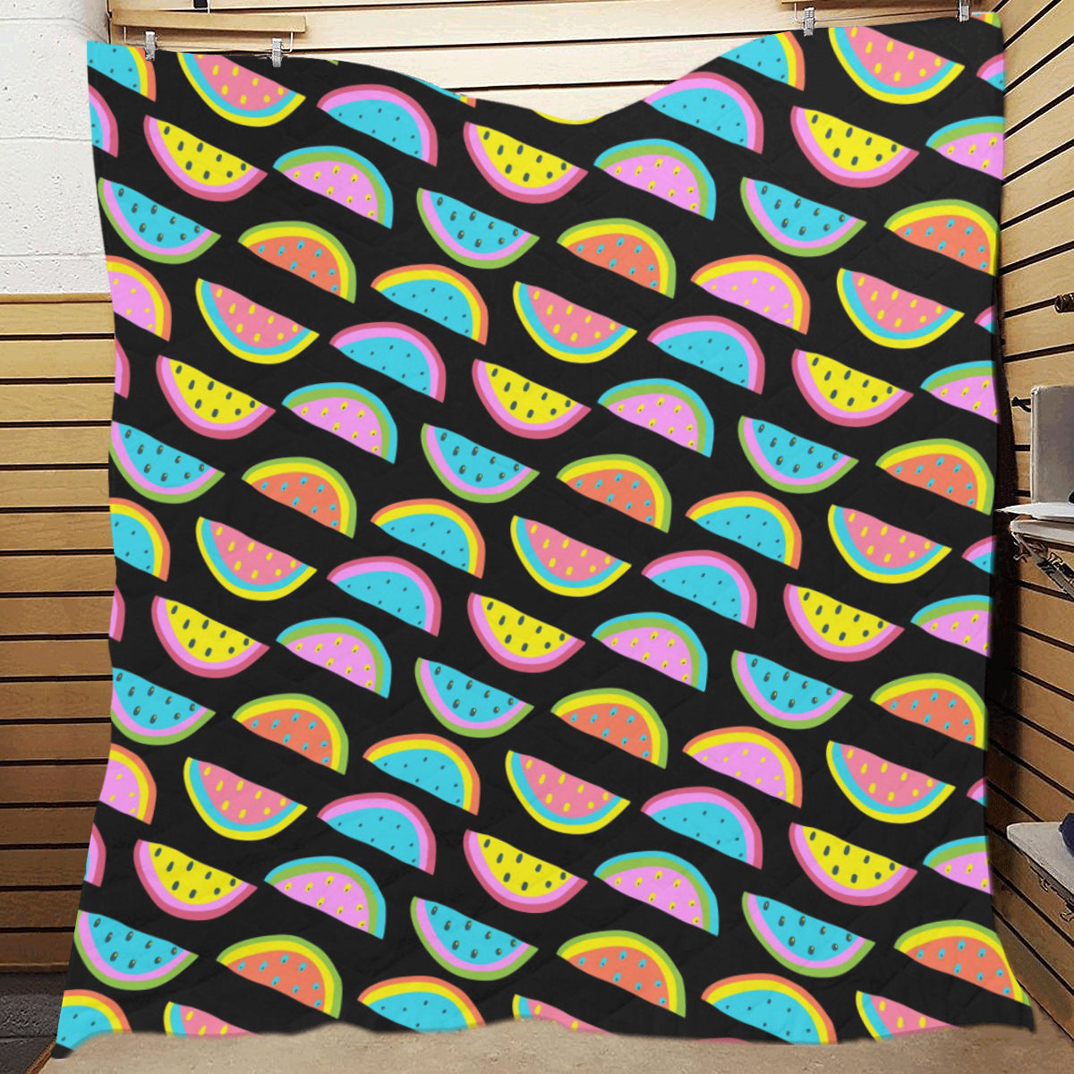 Watermelon Pattern Print Design WM08 Premium Quilt