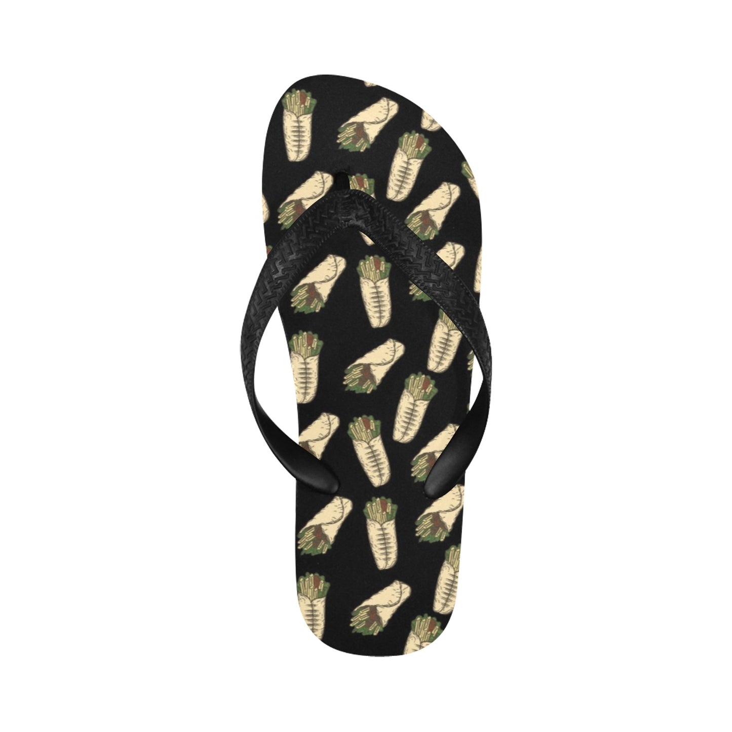Burrito Print Design LKS303 Flip Flops