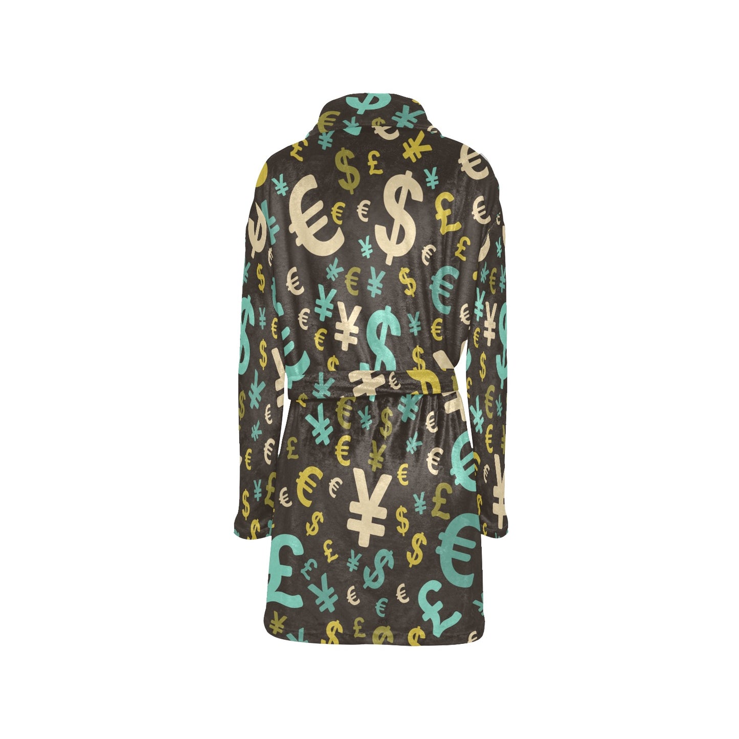 Money Pattern Print Design 01 Women's Fleece Robe