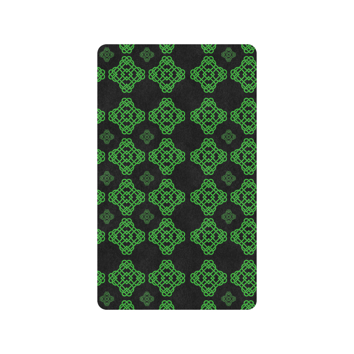 Celtic Knot Green Neon Design Rubber Doormat