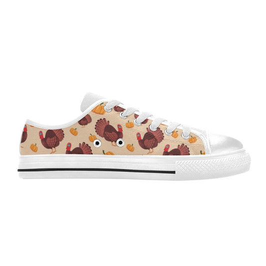 Thanksgiving Print Design LKS308 Women's White Low Top Shoes