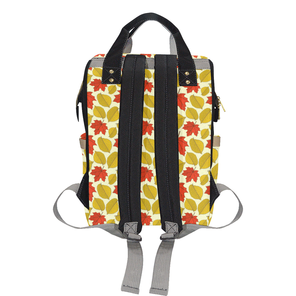 Elm Maple Leave Print Pattern Diaper Bag Backpack