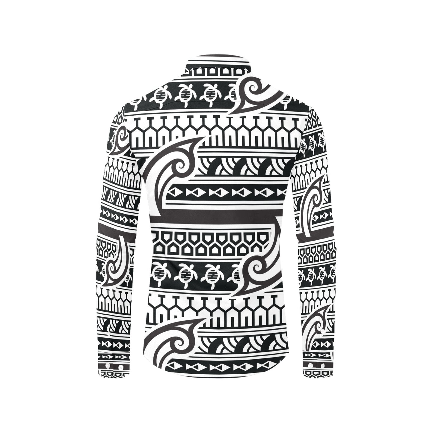 Samoan Style Print Design LKS305 Men's Long Sleeve Dress Shirt