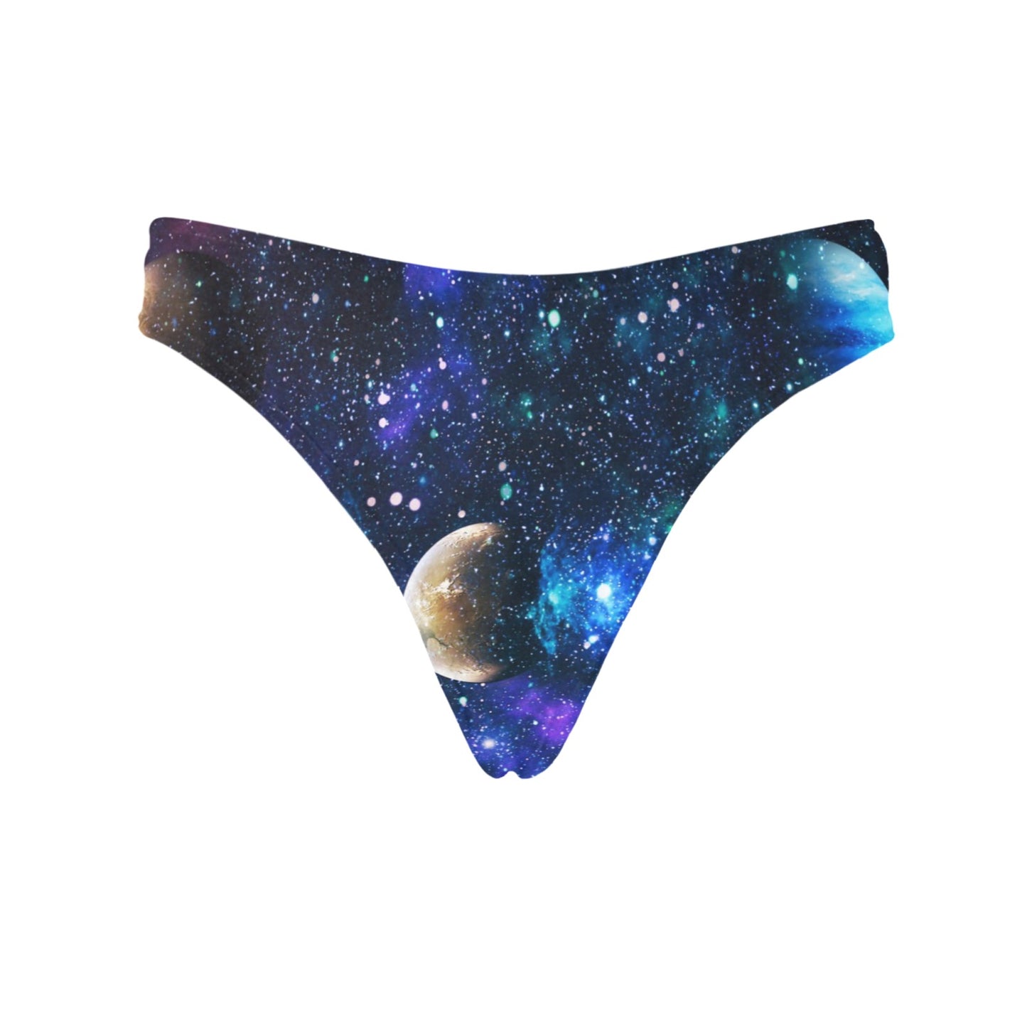 Galaxy Stardust Planet Space Print Women's Thongs