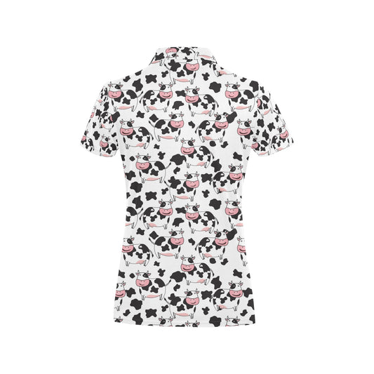 Cow Pattern Print Design 02 Women's Polo Shirt