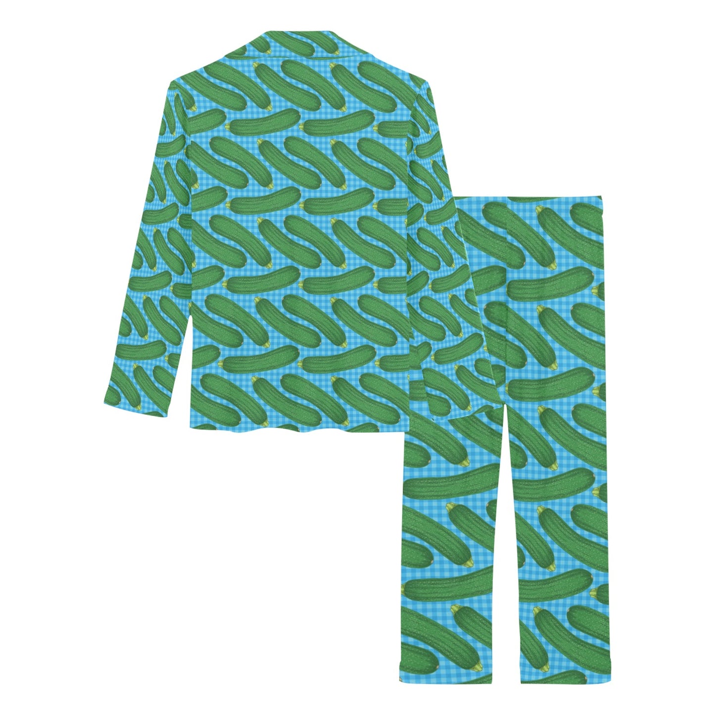 Zucchini Print Design LKS301 Women's Long Pajama Set
