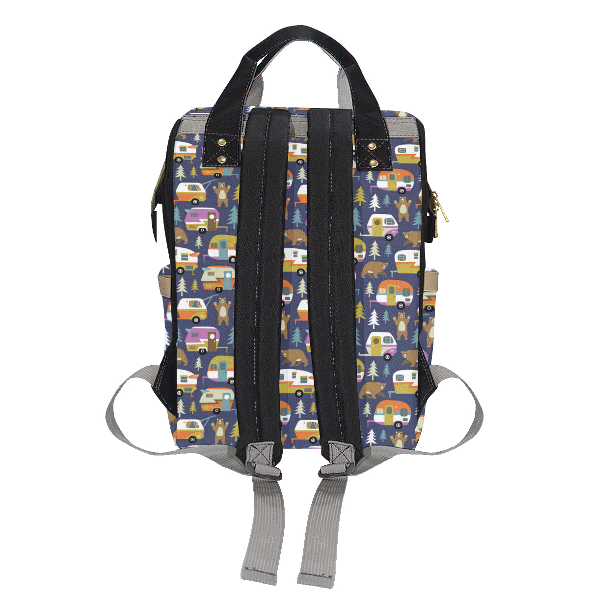 Camper Pattern Print Design 04 Diaper Bag Backpack
