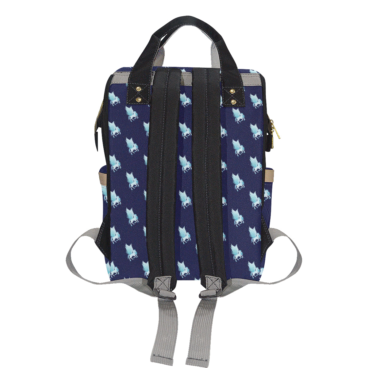 Pegasus Pattern Print Design 03 Diaper Bag Backpack