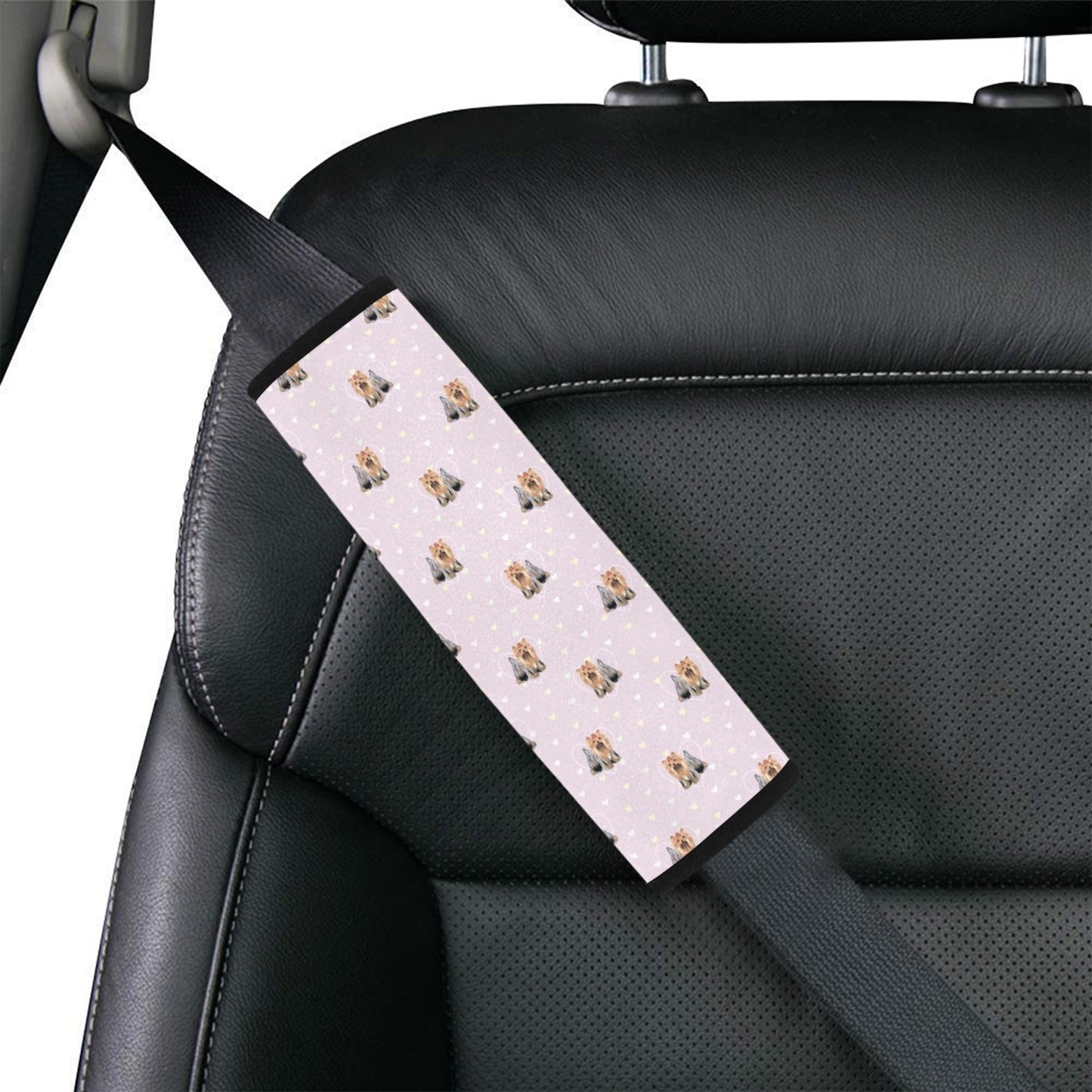 Yorkshire Terriers Print Design LKS302 Car Seat Belt Cover