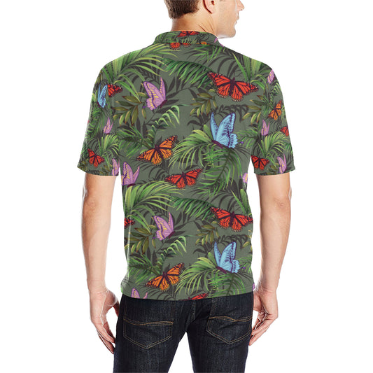 Monarch Butterfly Pattern Print Design 04 Men Polo Shirt