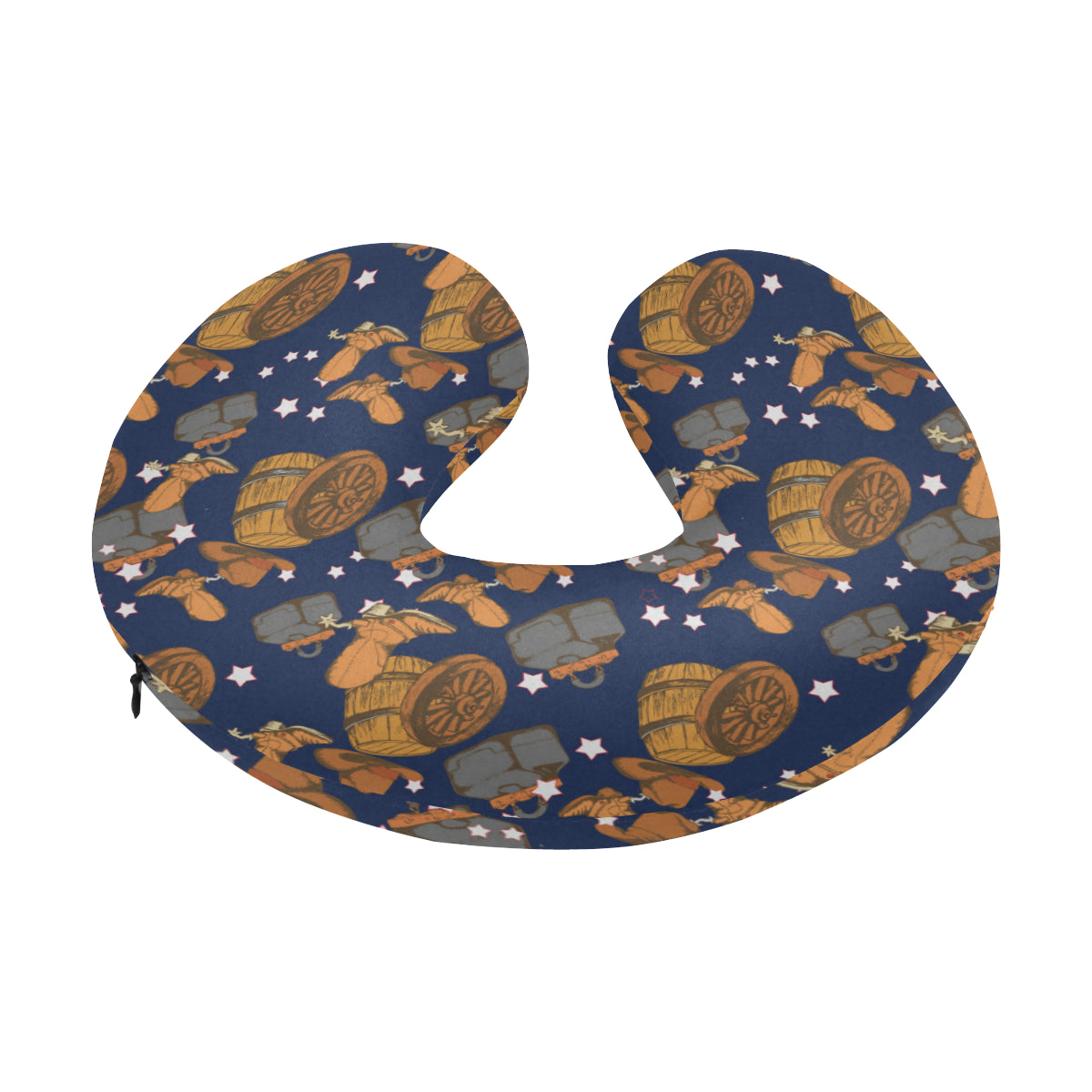 Cowboy Pattern Print Design 03 U-Shaped Travel Neck Pillow