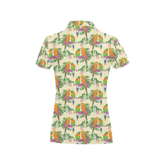Conures Pattern Print Design 02 Women's Polo Shirt