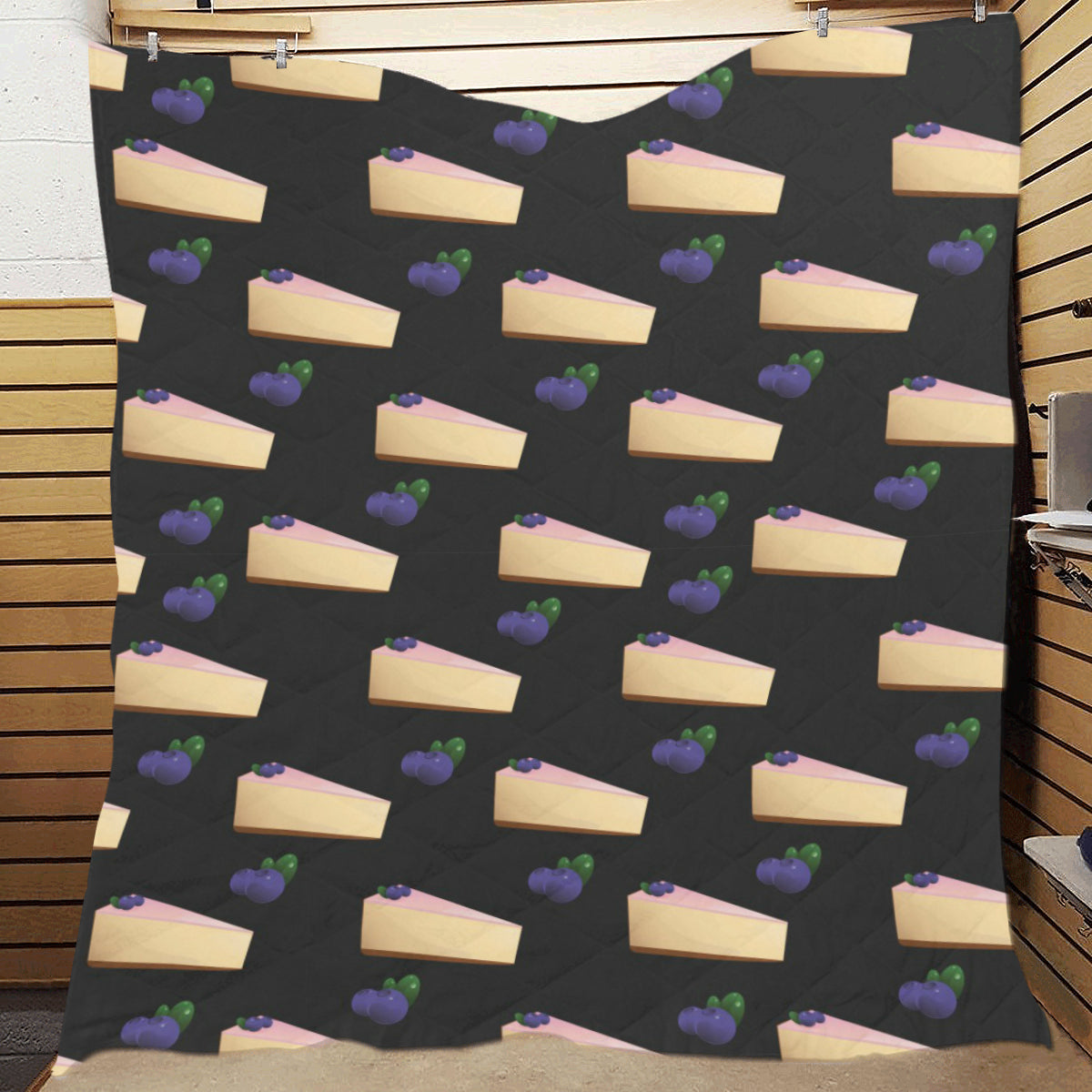 Cheesecake blueberry Pattern Print Design CK01 Premium Quilt