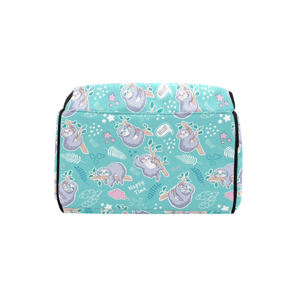 Sloth Print Design LKS309 Diaper Bag Backpack