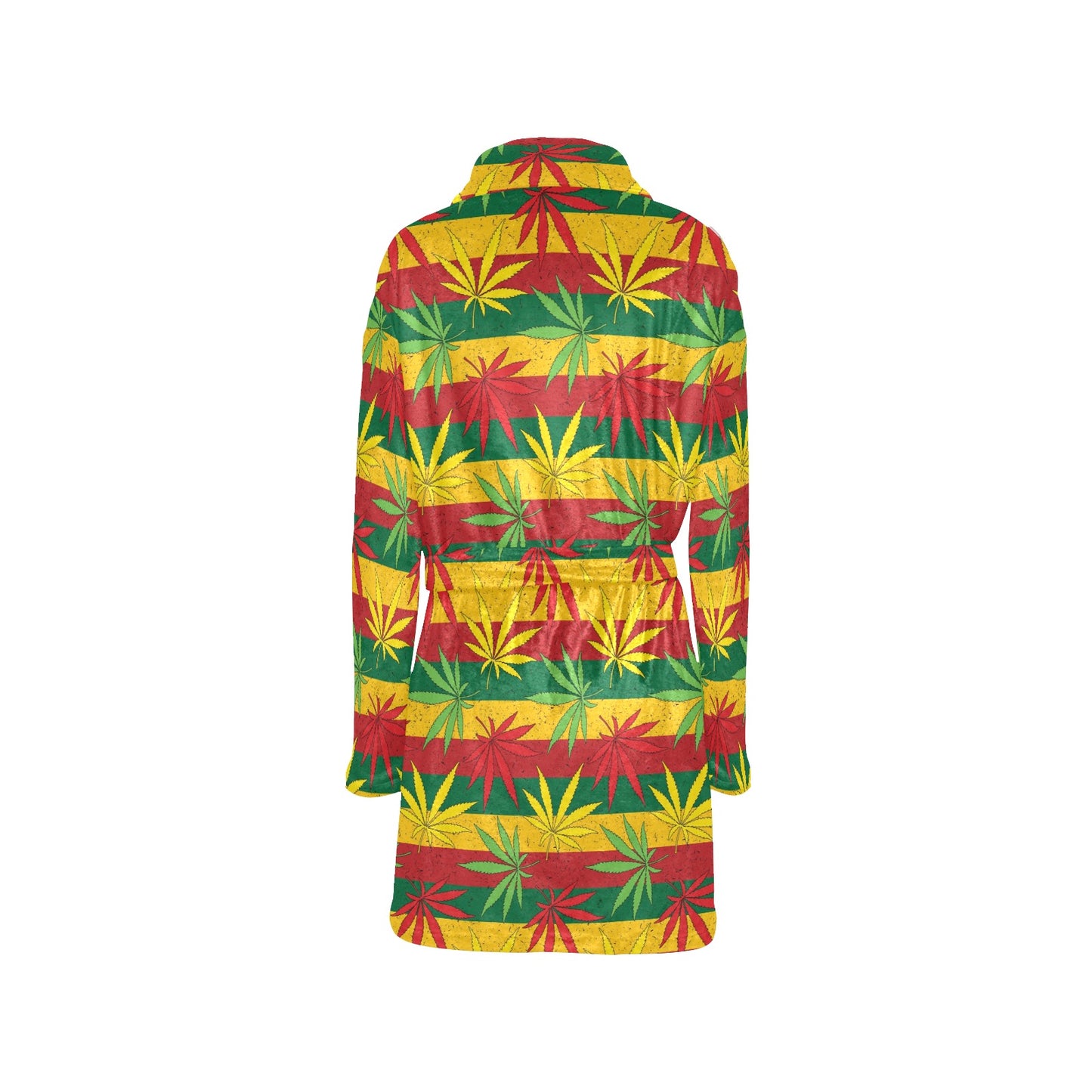Rasta Pattern Print Design A03 Women's Fleece Robe