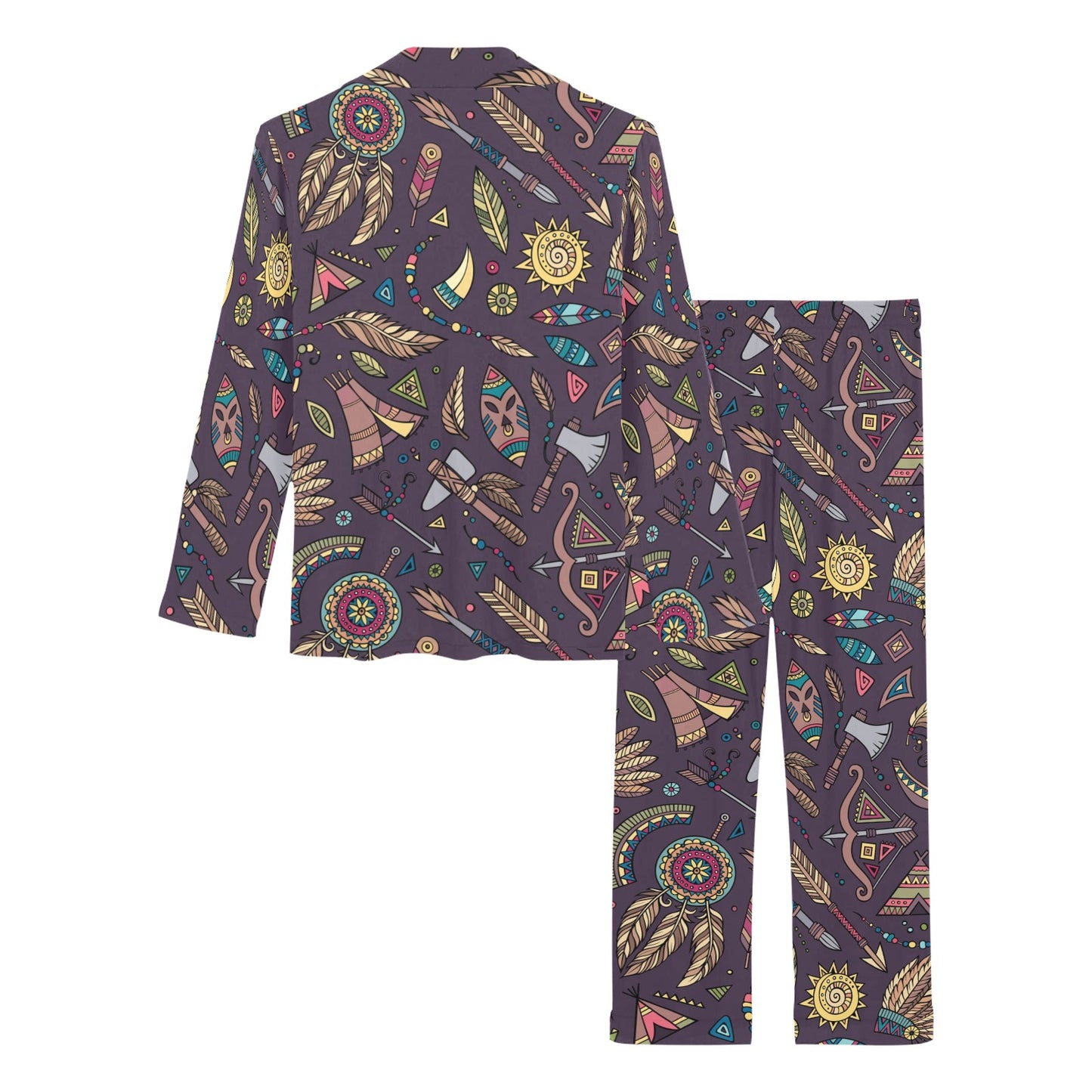Tribal native american Aztec Women's Long Pajama Set