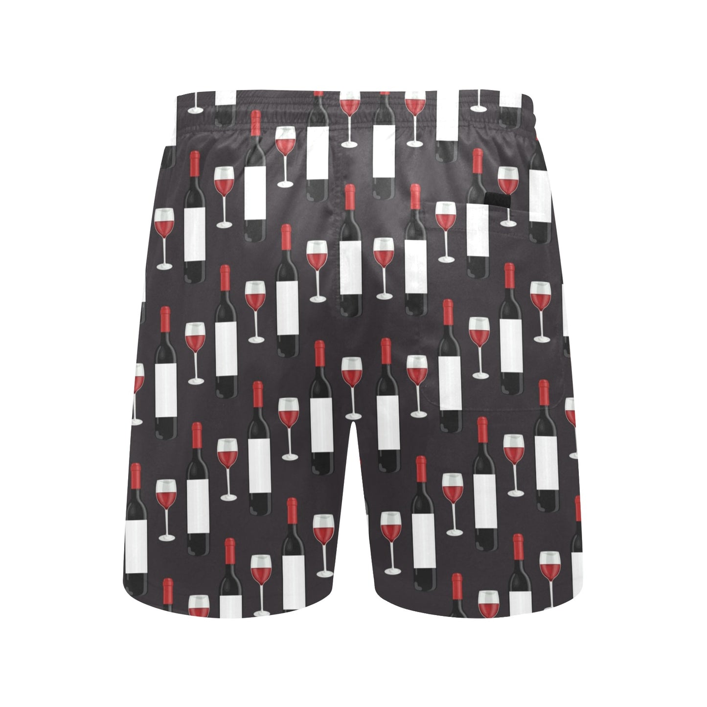 Wine Print Design LKS309 Men's Swim Trunks Beach Shorts