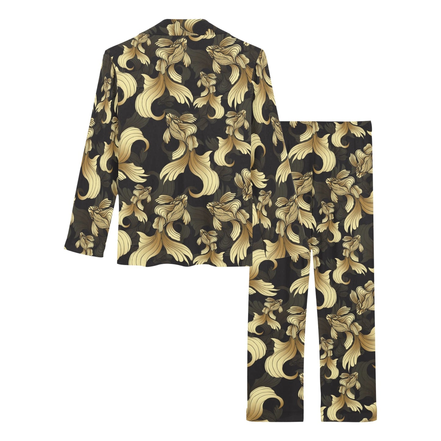 Goldfish Pattern Print Design 02 Women's Long Pajama Set
