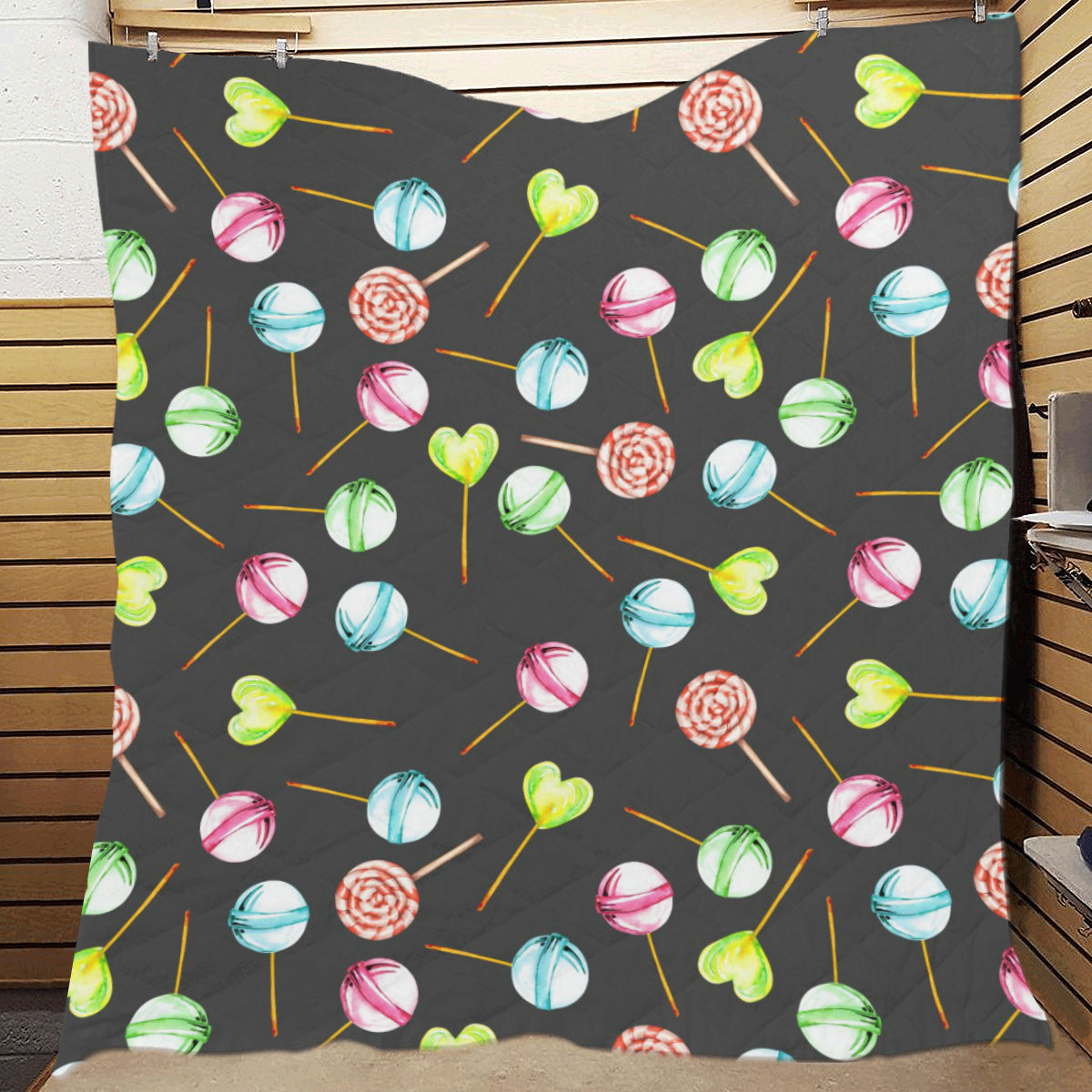 Lollipop Pattern Print Design LL02 Premium Quilt