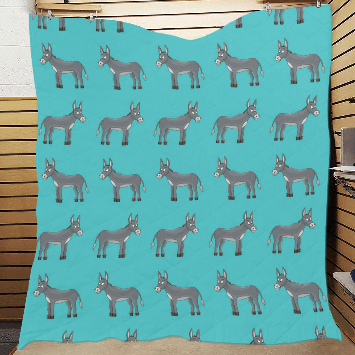 Donkey Pattern Print Design 01 Premium Quilt