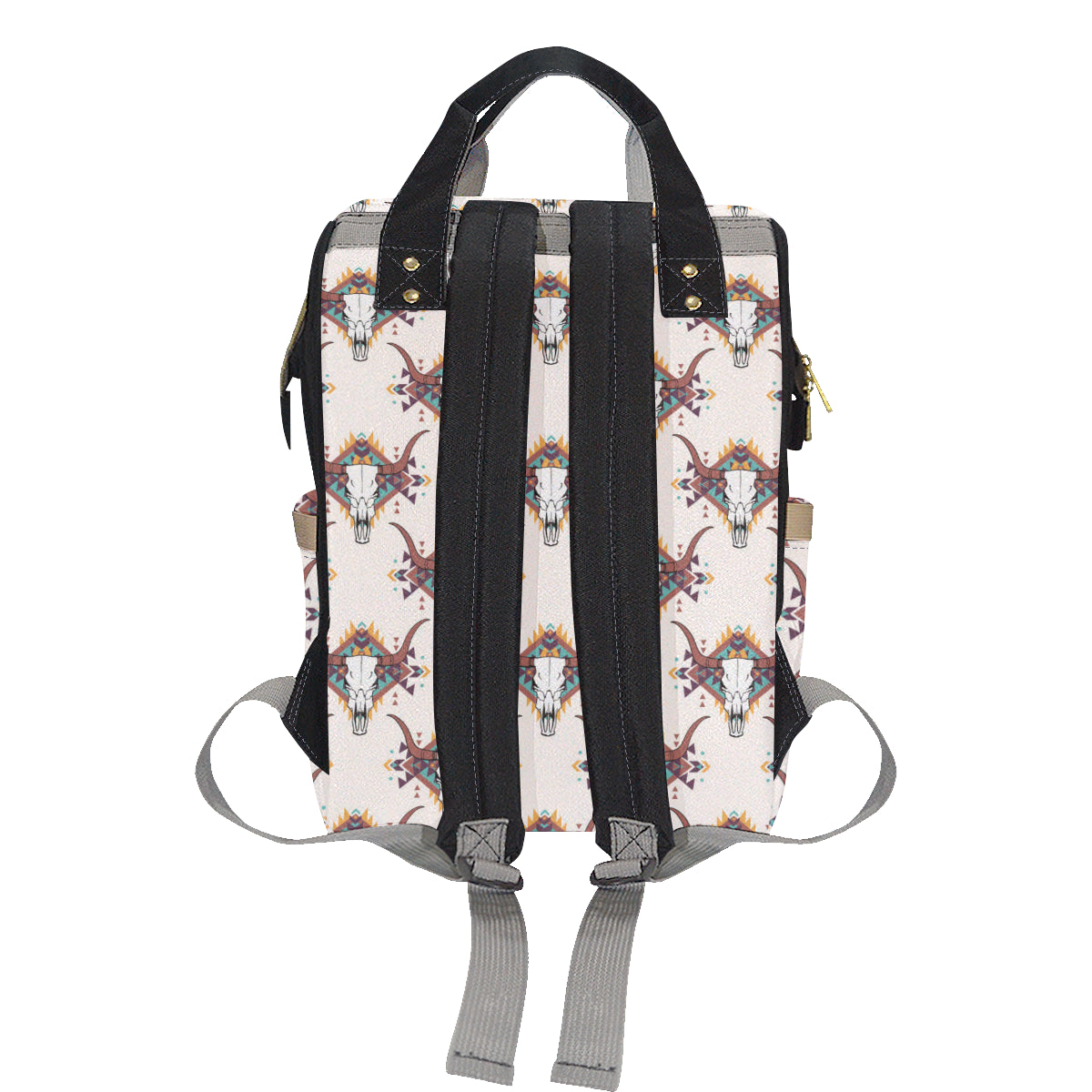 Buffalo Head Pattern Print Design 02 Diaper Bag Backpack