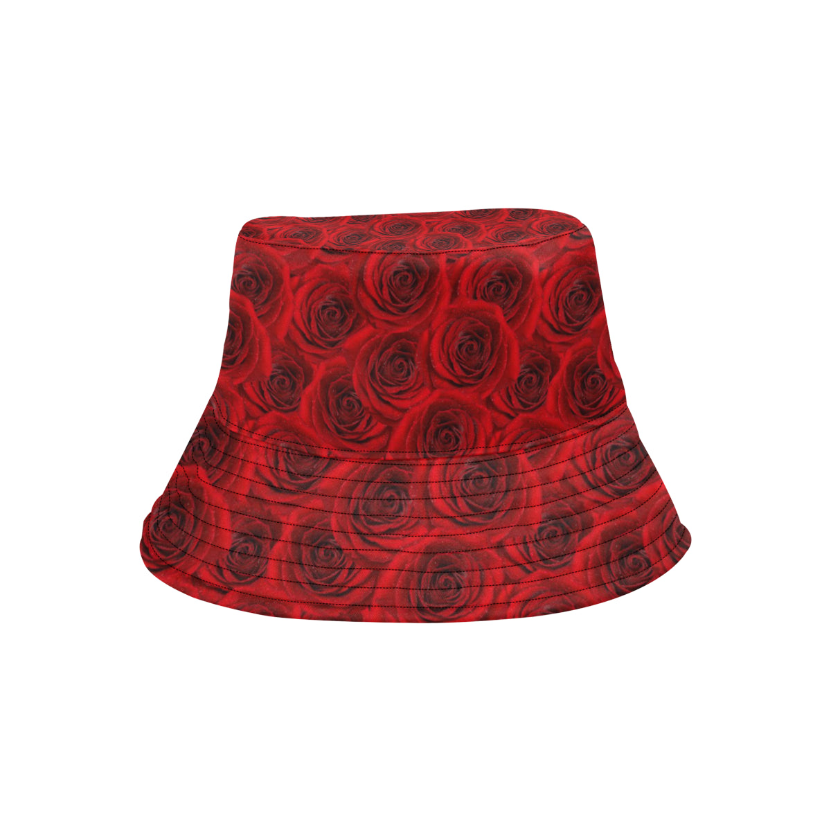 Rose Red Pattern Print Design RO04 Unisex Bucket Hat