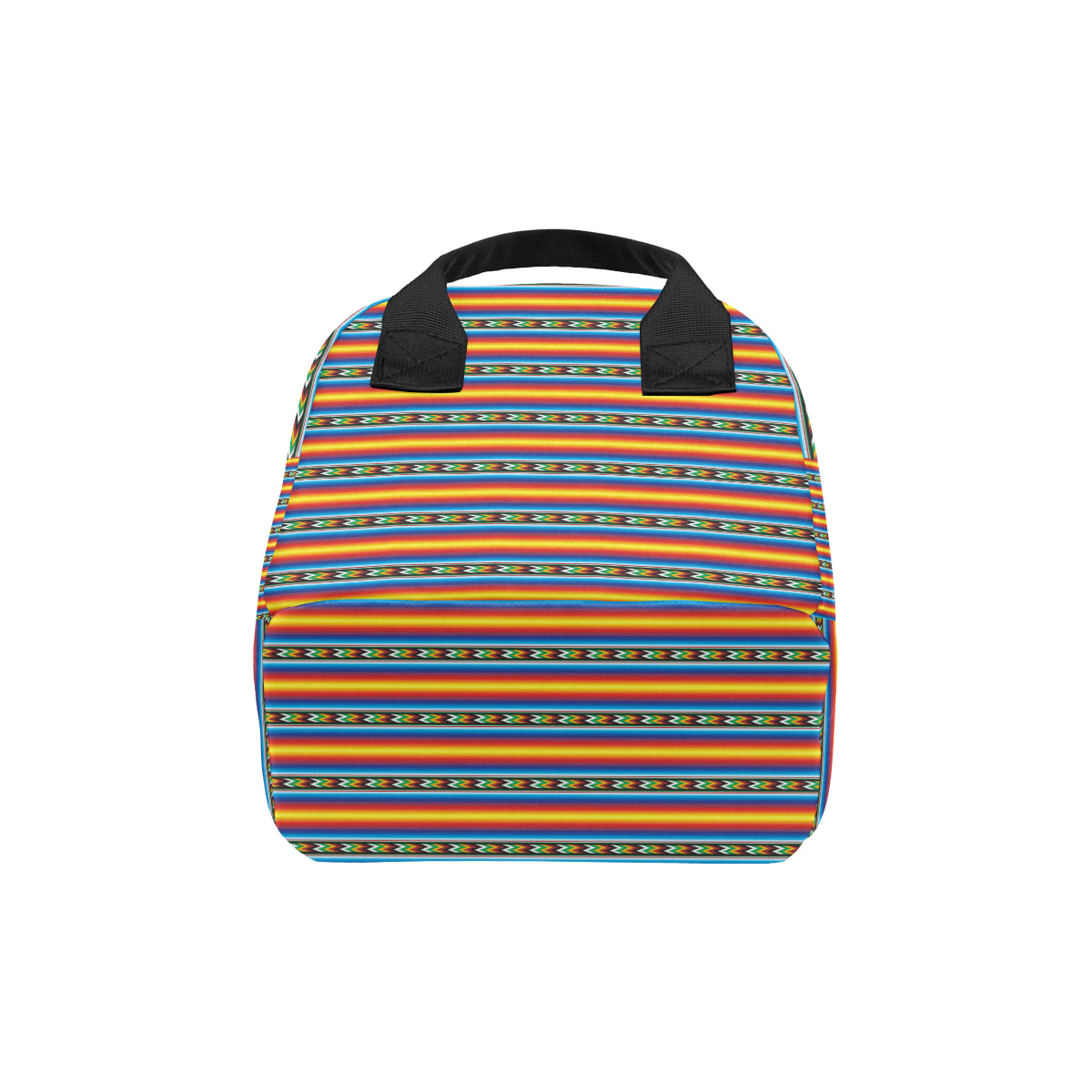 Mexican Blanket ZigZag Print Pattern Insulated Lunch Bag