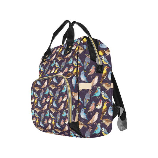 Bird Cute Print Pattern Diaper Bag Backpack