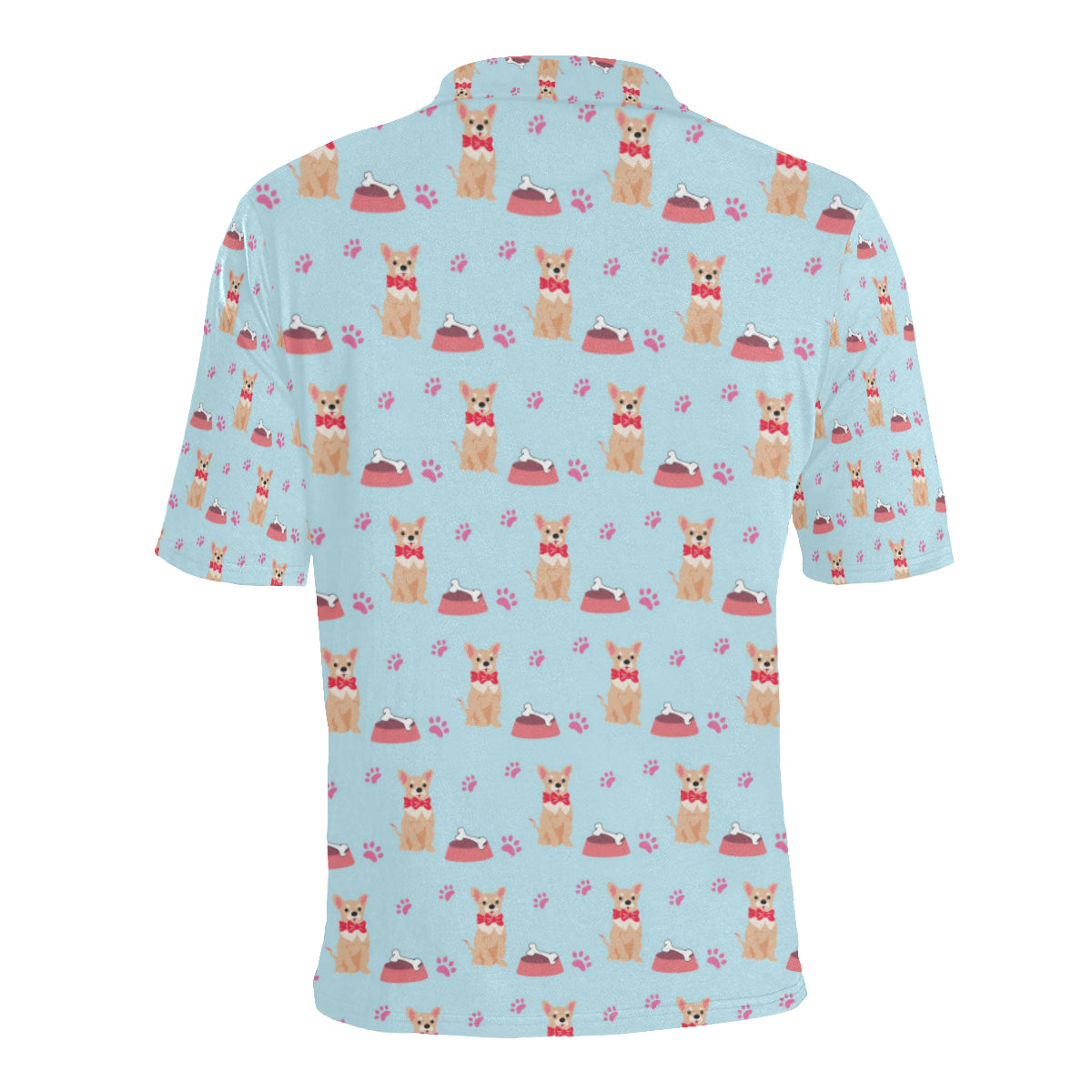 Chihuahua Pattern Print Design 05 Men Polo Shirt