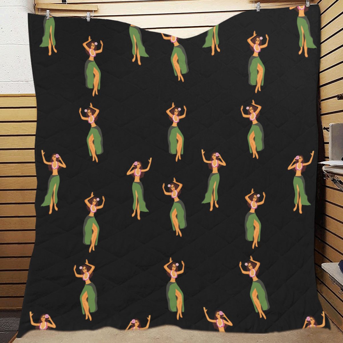 Hula Dancers Girl Pattern Print Design 01 Premium Quilt