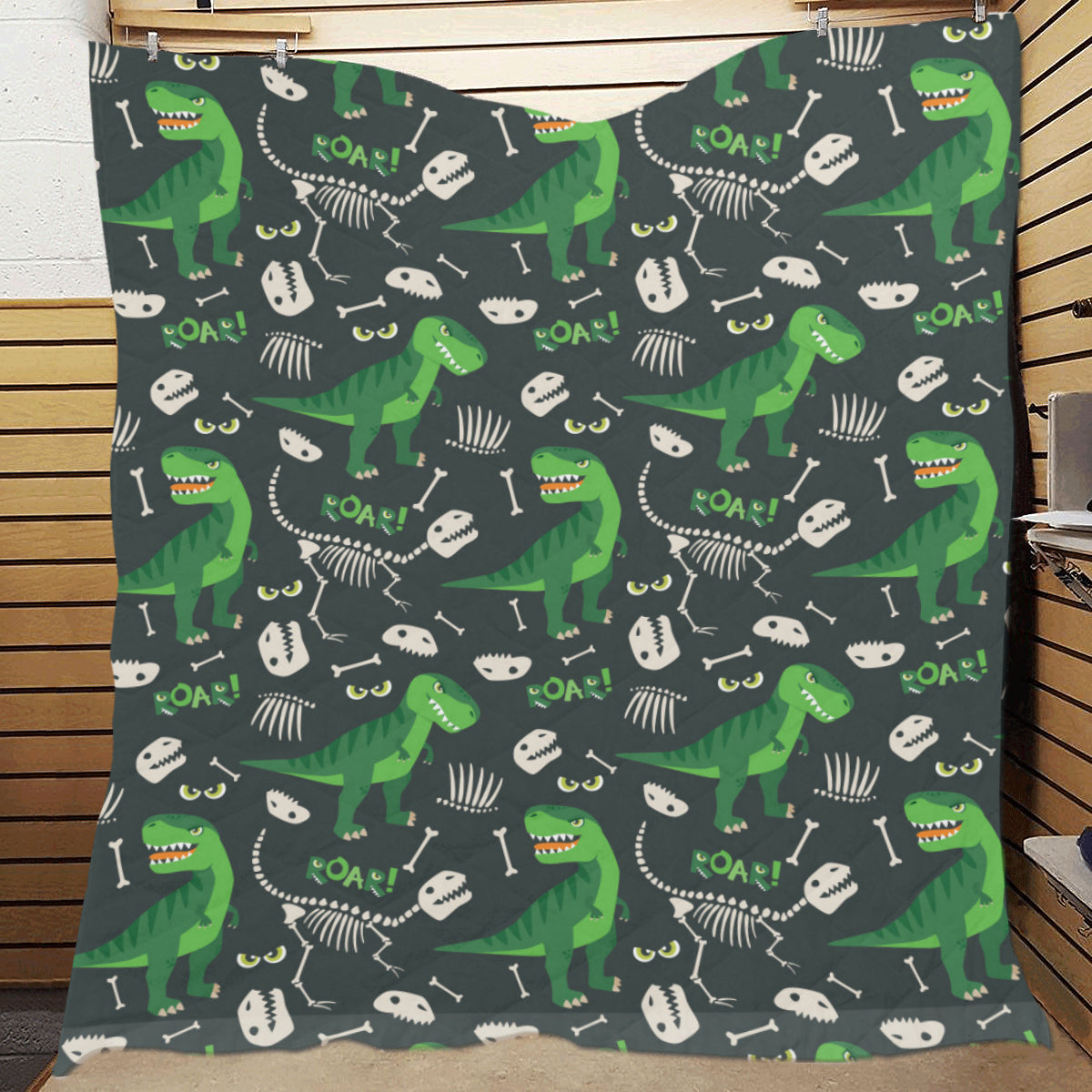 T Rex Pattern Print Design A05 Premium Quilt