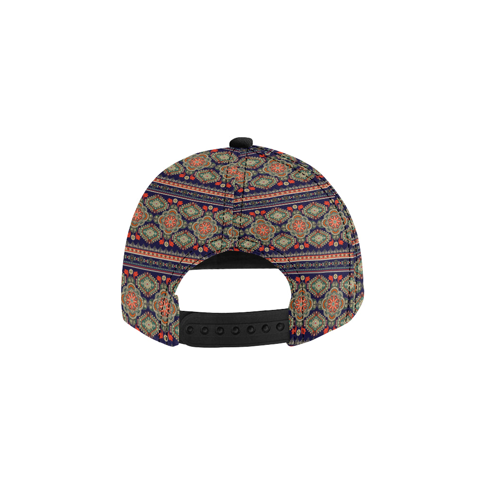 Ethnic Geometric Print Pattern Snapback Cap
