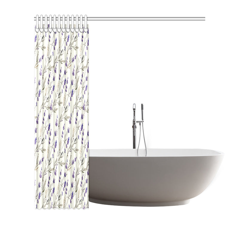 Lavender Pattern Print Design 01 Shower Curtain