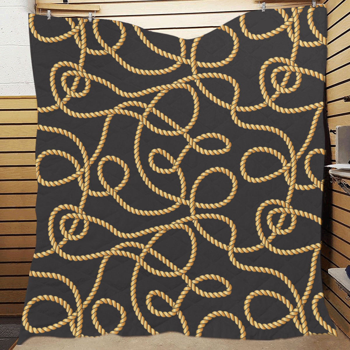 Rope Pattern Print Design A04 Premium Quilt
