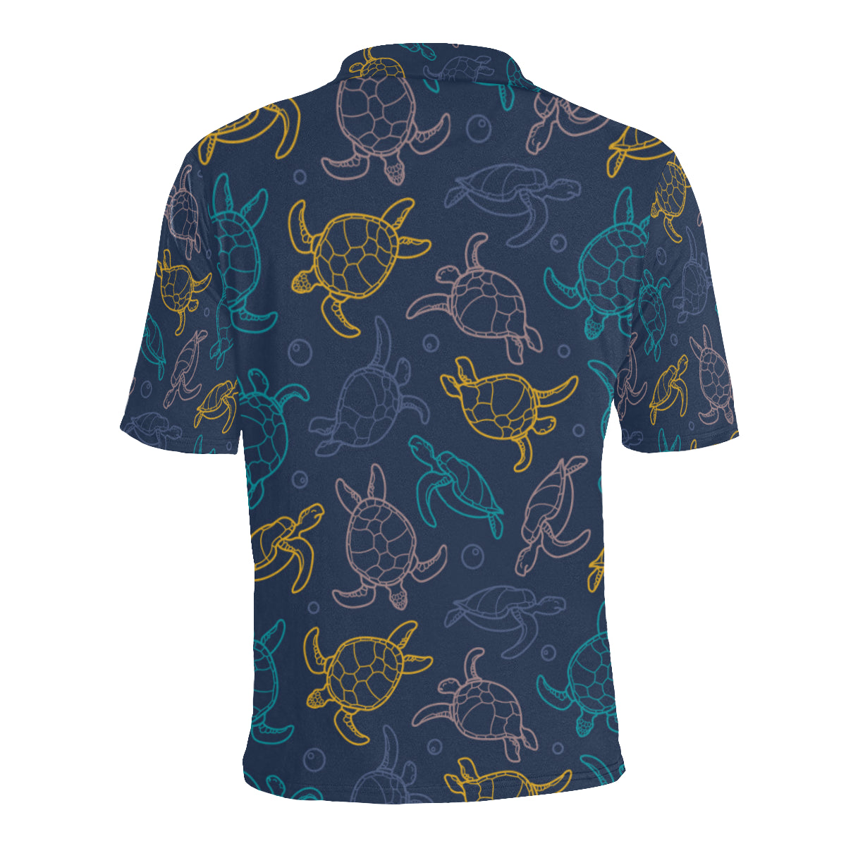 Sea Turtle Baby Print Men Polo Shirt