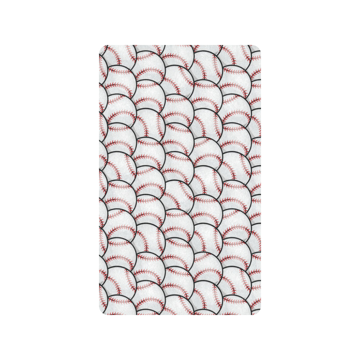 Baseball Pattern Rubber Doormat