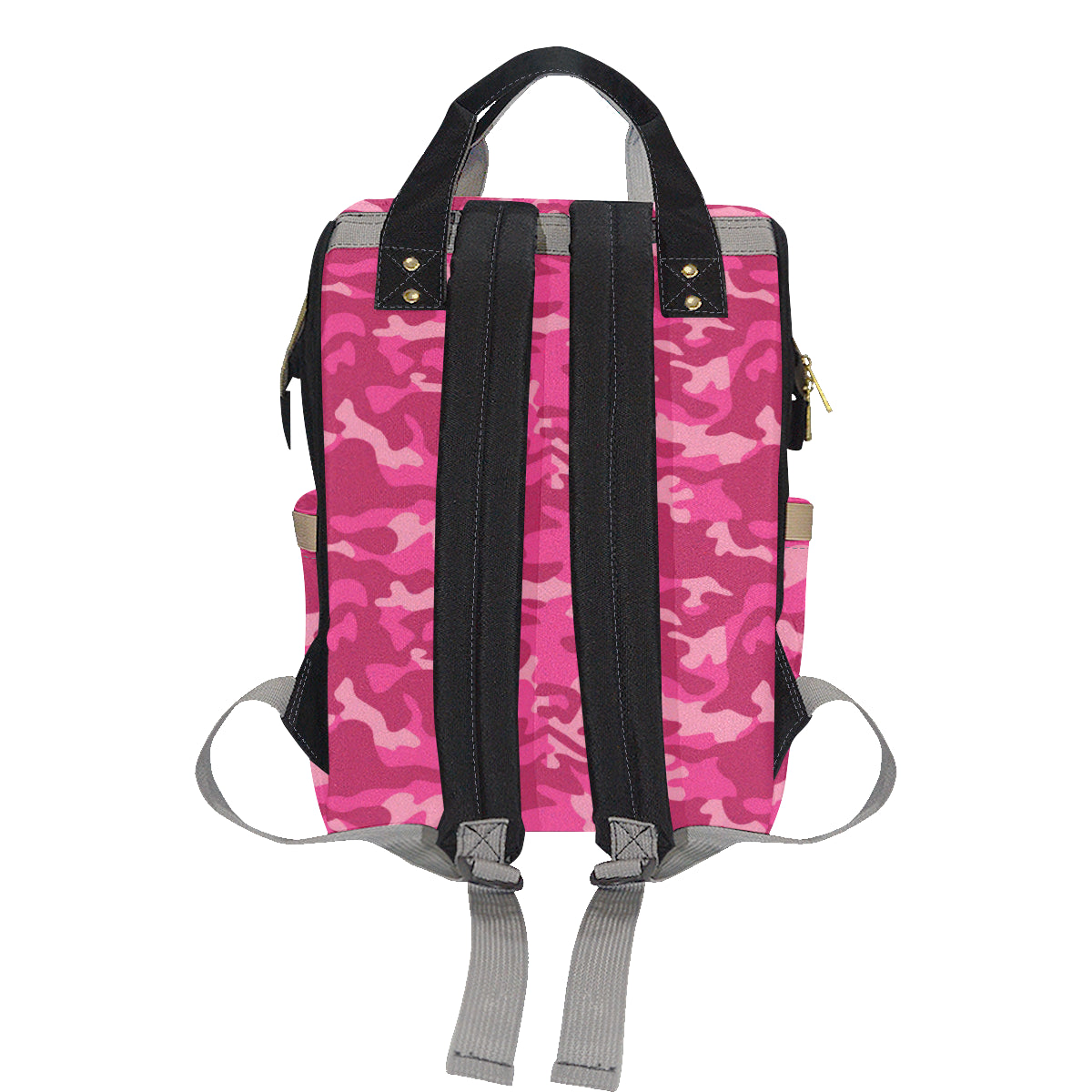 Camo Pink Pattern Print Design 01 Diaper Bag Backpack