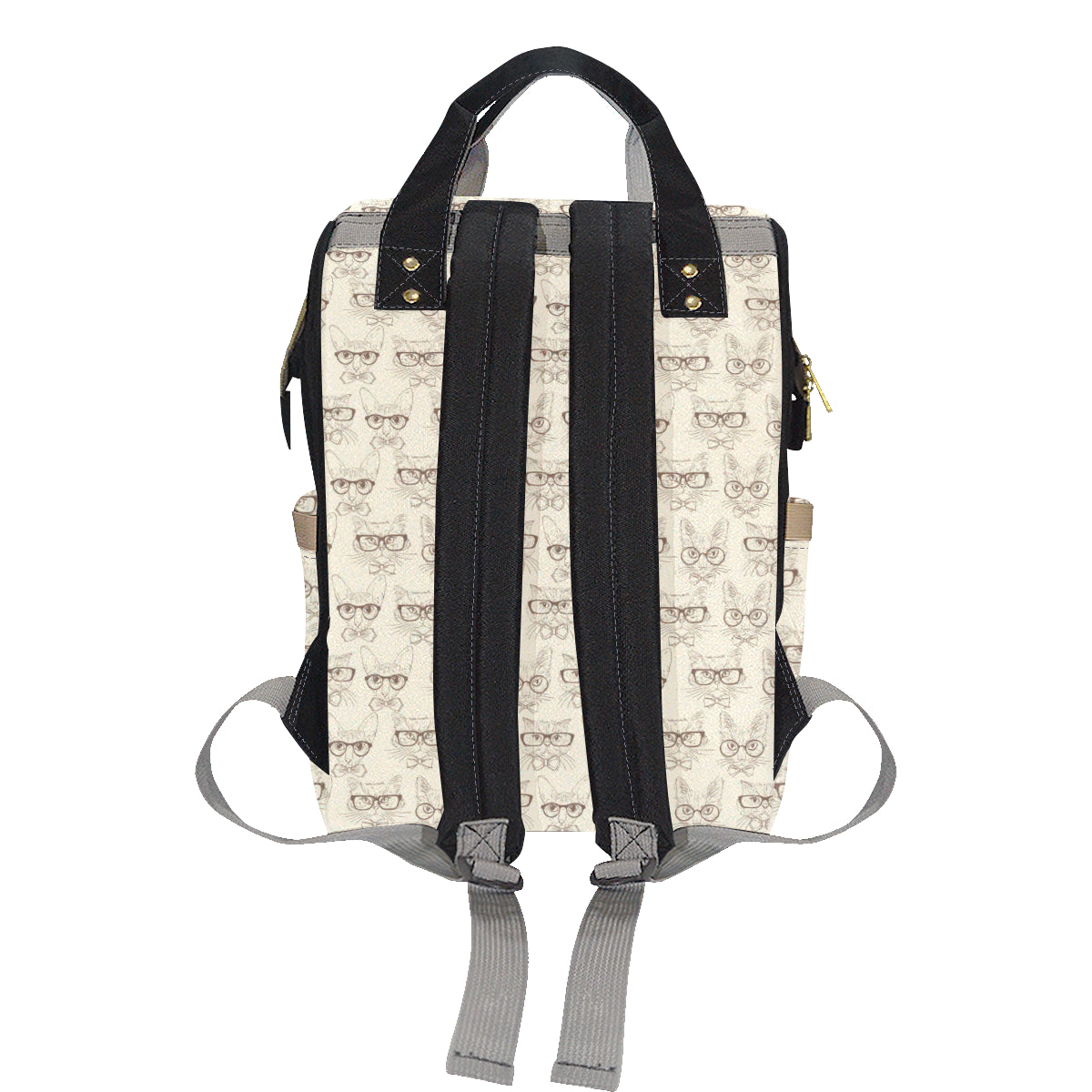 Cat Pattern Print Design 02 Diaper Bag Backpack
