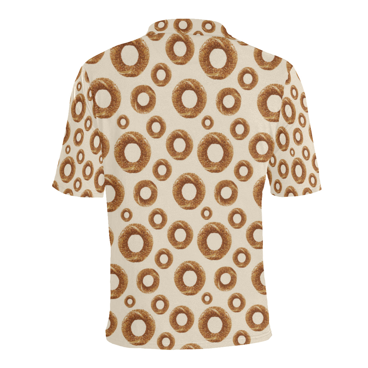Bagel Pattern Print Design 01 Men Polo Shirt