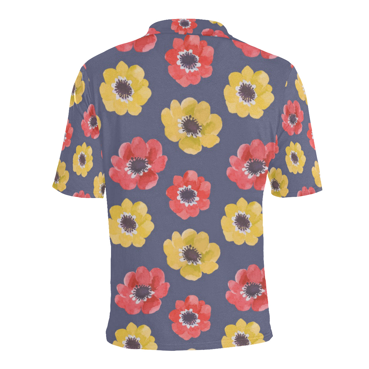 Anemone Pattern Print Design AM010 Men Polo Shirt