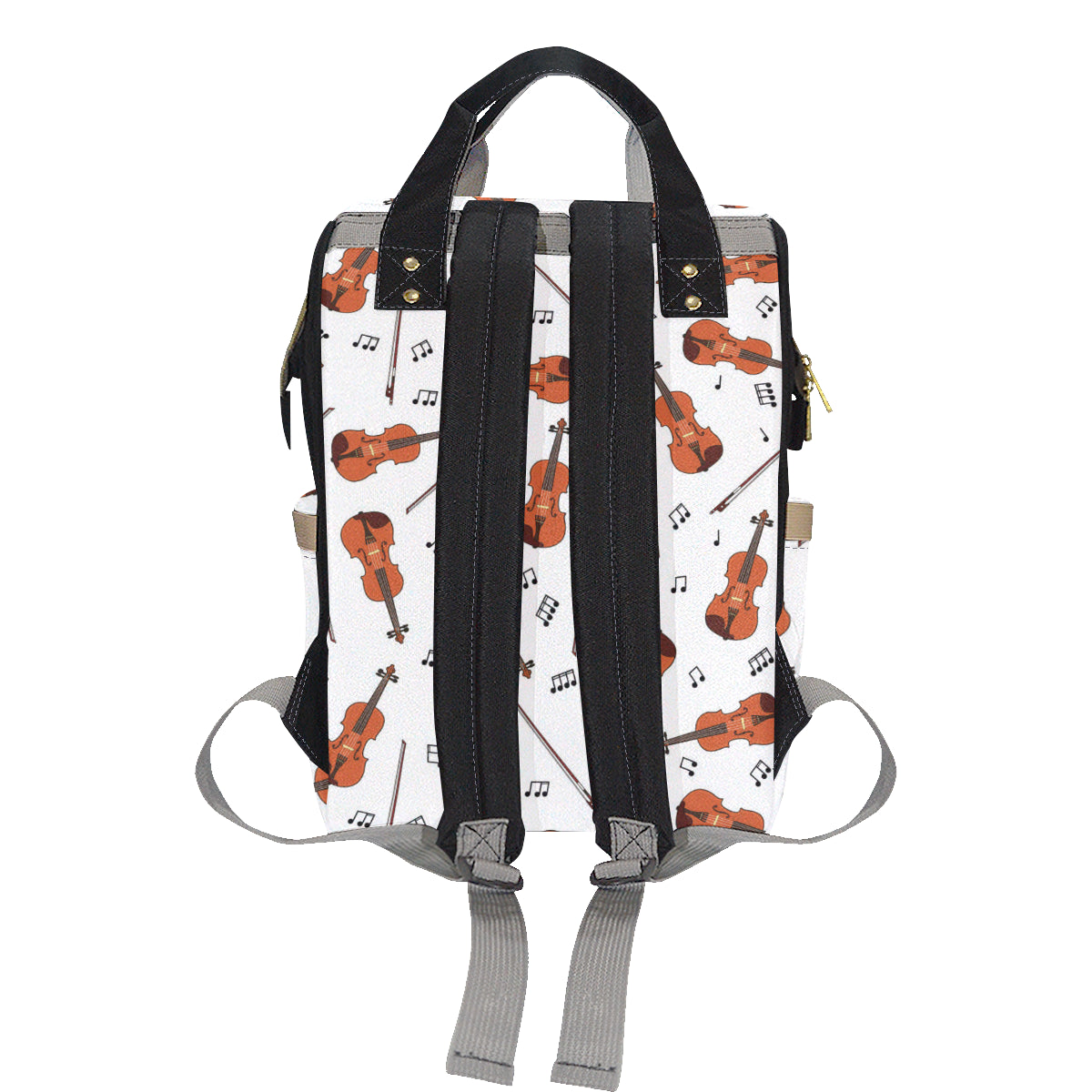 Violin Pattern Print Design 02 Diaper Bag Backpack