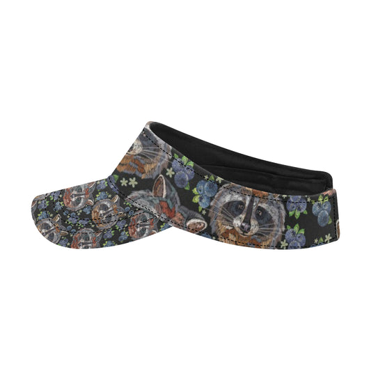 Raccoon Pattern Print Design A03 Unisex Sun Visor