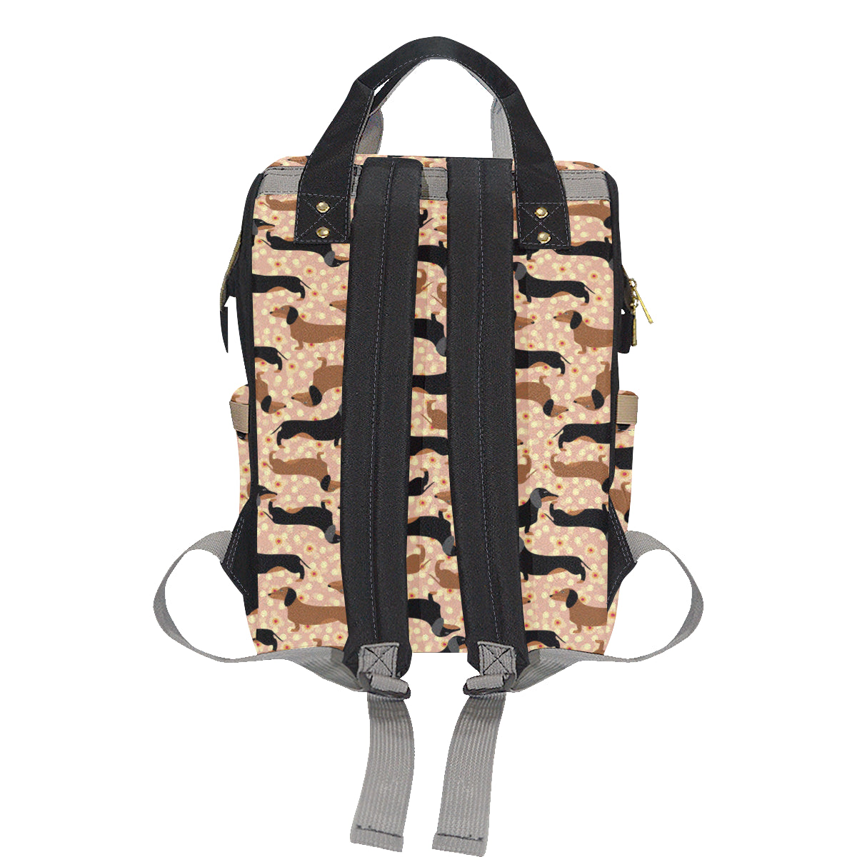 Dachshund Pattern Print Design 011 Diaper Bag Backpack