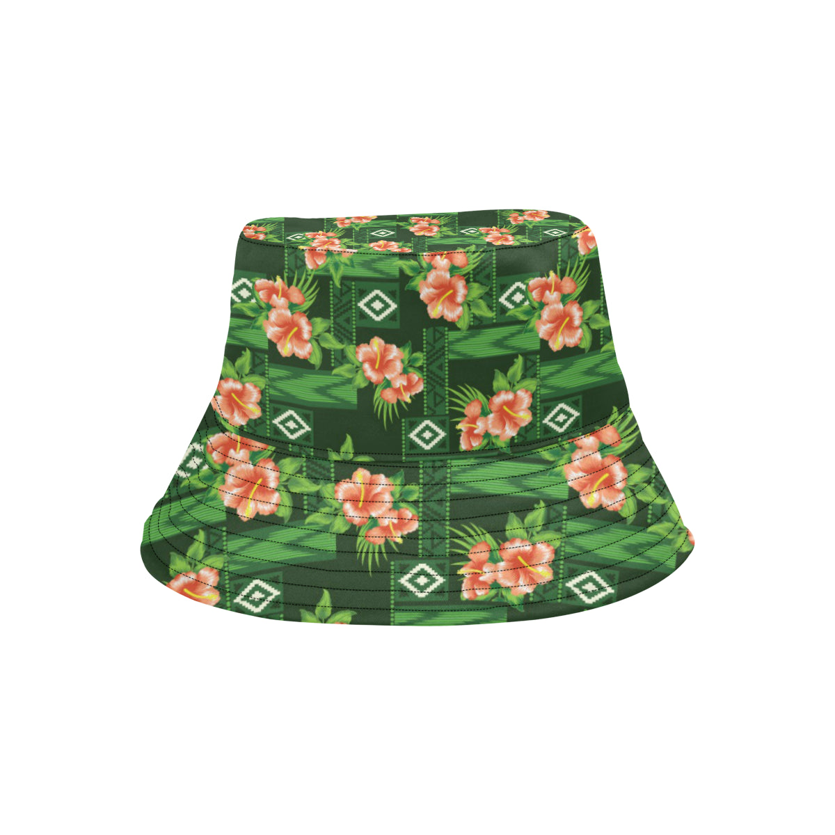 Hibiscus Pattern Print Design HB05 Unisex Bucket Hat