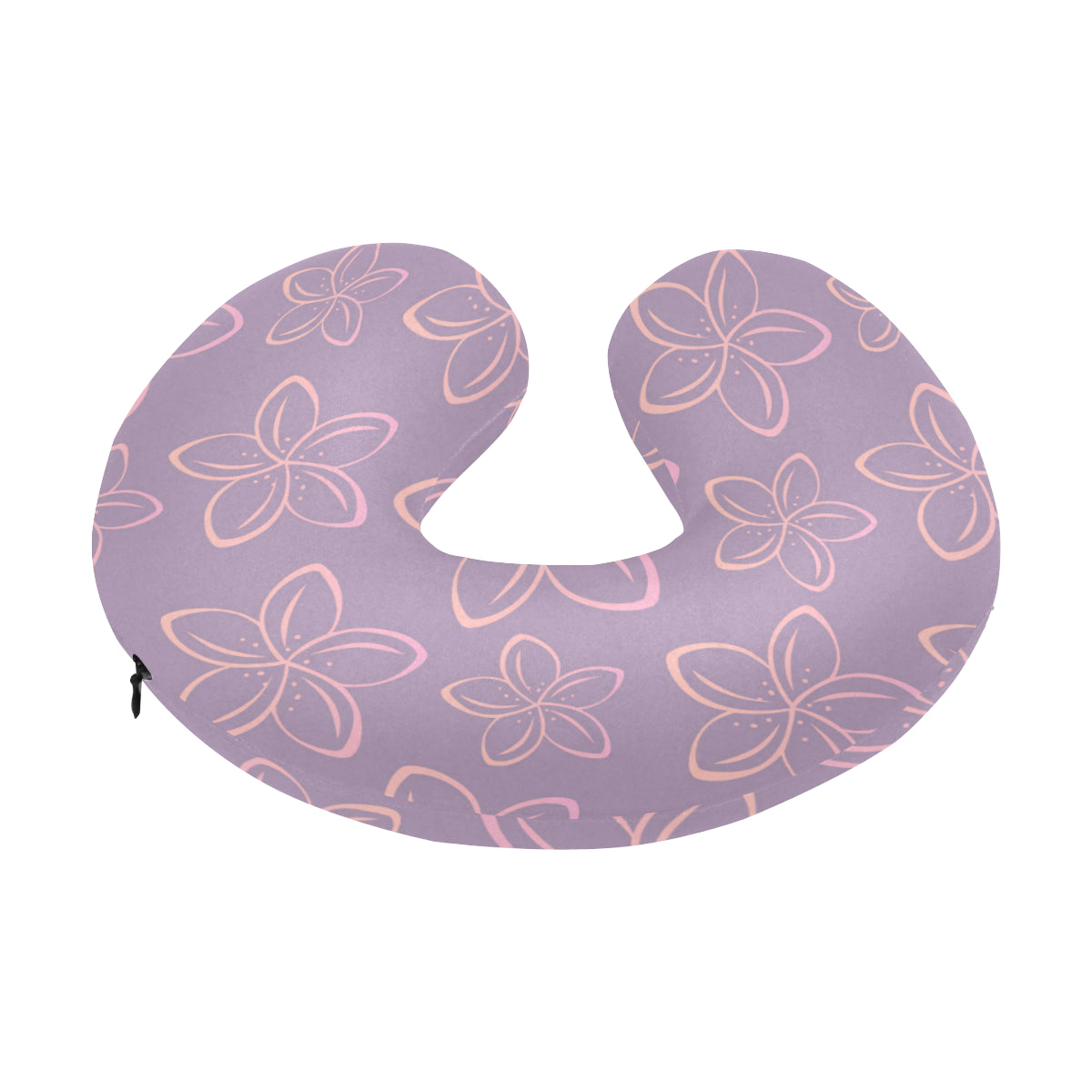 Plumeria Pattern Print Design A01 U-Shaped Travel Neck Pillow