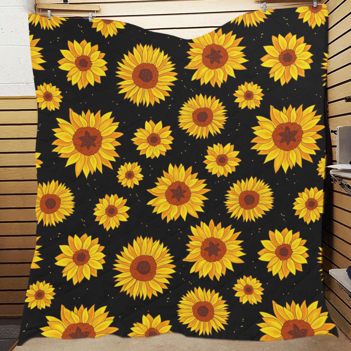 Sunflower Pattern Print Design SF09 Premium Quilt